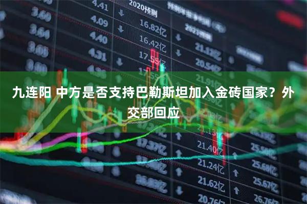 九连阳 中方是否支持巴勒斯坦加入金砖国家？外交部回应