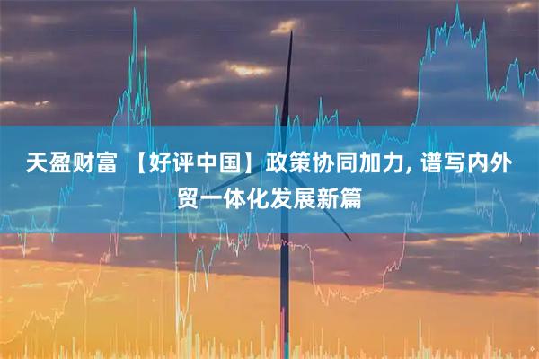 天盈财富 【好评中国】政策协同加力, 谱写内外贸一体化发展新篇