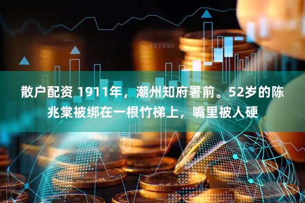 散户配资 1911年，潮州知府署前。52岁的陈兆棠被绑在一根竹梯上，嘴里被人硬